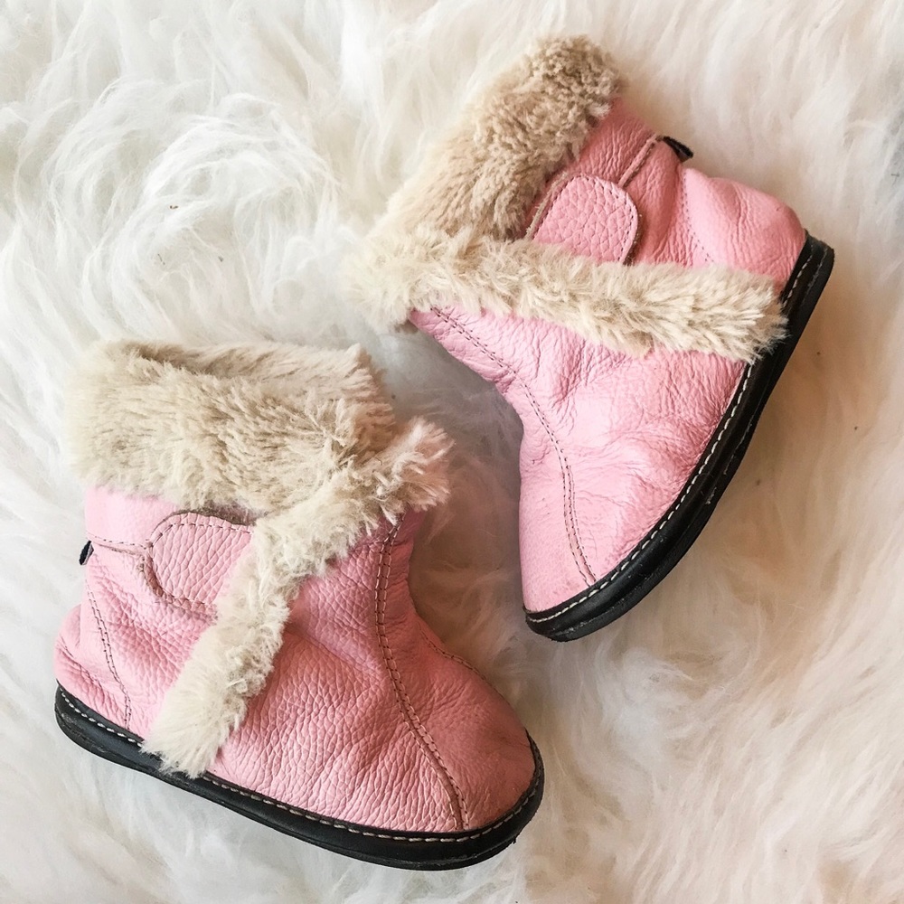 Jack & Lily Leather Faux Fur Winter Boots 12-18